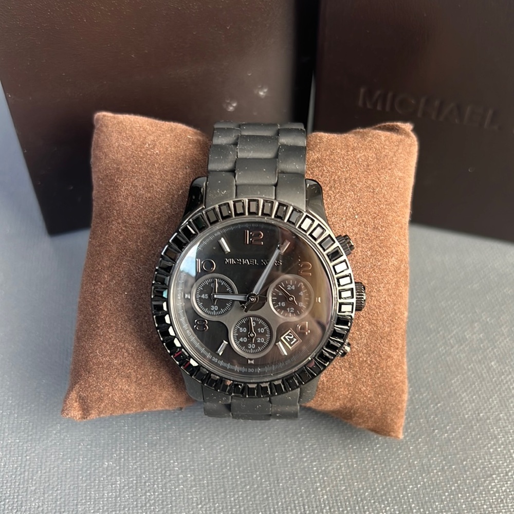 Michael Kors black crystal watch MK5512